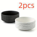 2pcs Rock-patterned Bowl, Hotel-specific Ceramic Bowl, High-end And Simple Style Rice Bowl, Hot Bowl, Snack Bowl, Dessert Bowl, Black + White, Deep-mouthed Ceramic Bowl, Simple And Creative Household Tableware That Can Be Heated In A Microwave