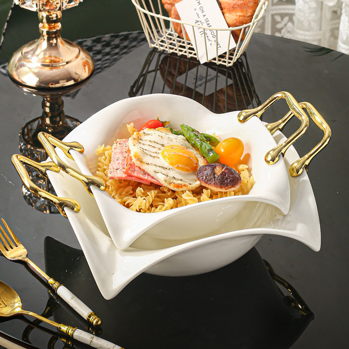 Ceramic Novelty Salad Bowl Ceramic Handcrafted Salad Bowl - Novelty Design, Perfect for Home & Restaurant Use