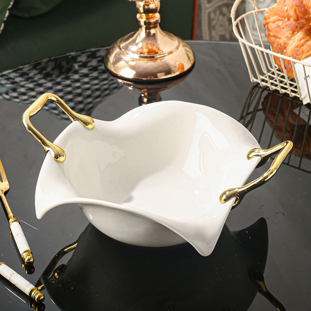 Ceramic Novelty Salad Bowl Ceramic Handcrafted Salad Bowl - Novelty Design, Perfect for Home & Restaurant Use