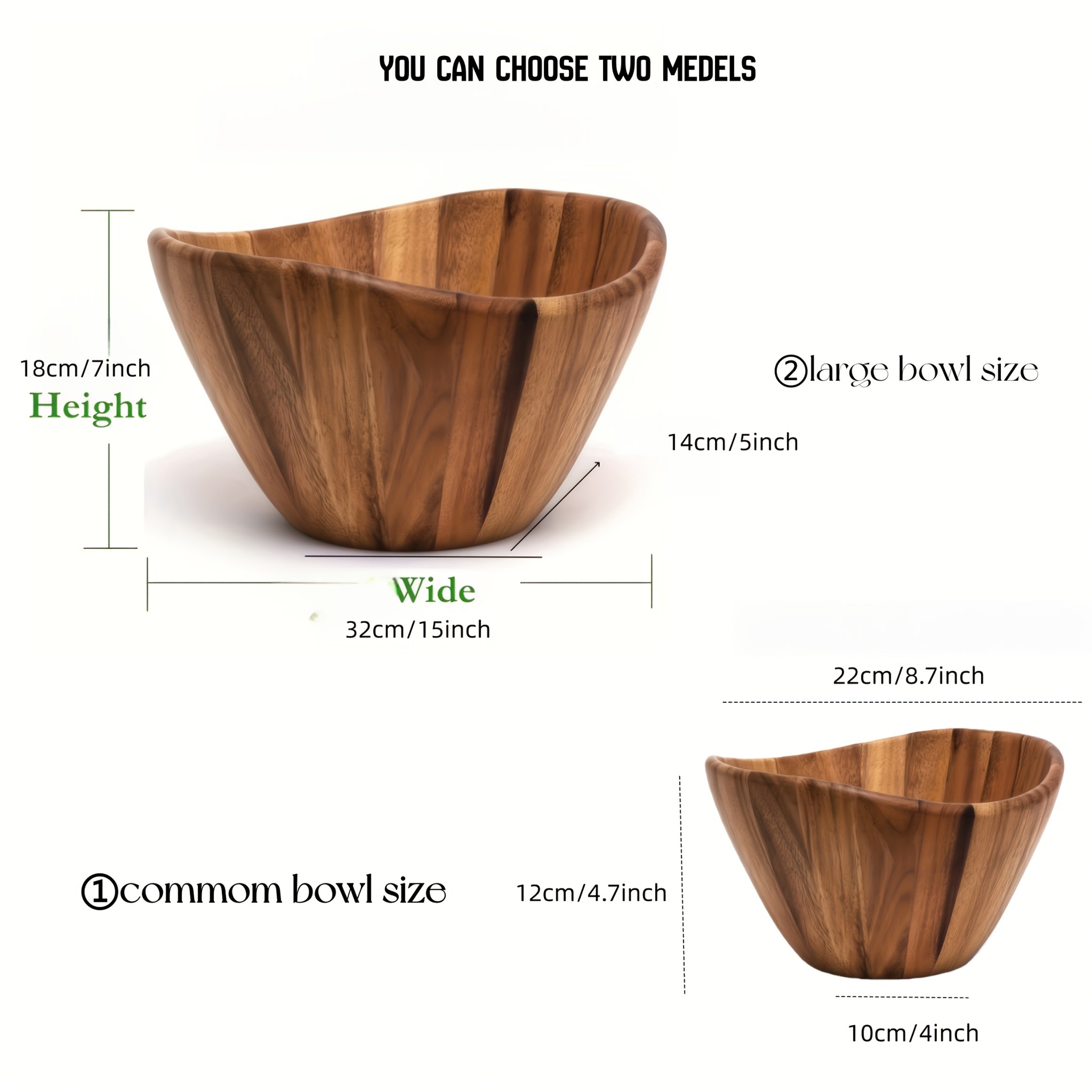 Spacious Acacia Wave Salad Bowl, a Handcrafted Wooden Bowl Perfect for Serving Vegetables, Fruits, And More - a Stylish Addition to Modern Rustic Home Decor