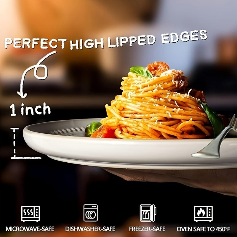 Artena Embossed Ceramic 2 Artena Embossed Ceramic Dinner Plates | 10.75 & 8.5 Inches | Ideal for Salads, Desserts, Steaks | Gift for Christmas, Thanksgiving, Halloween, Mother's Day, Housewarmings