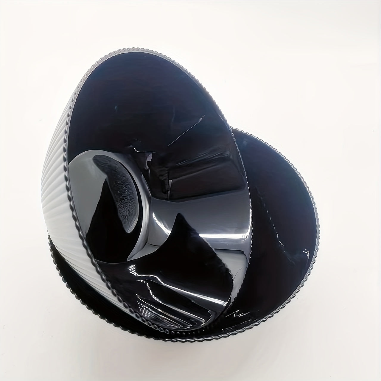 4pcs Salad Bowl Set, 66oz White Salad Bowls (2pcs) and 30oz Black Salad Bowls (2pcs), Striped Design Thickened Glass Material, Suitable for Salad Bowls, Soup Bowls, Breakfast Oatmeal Bowls, Multifunctional Kitchen Tableware